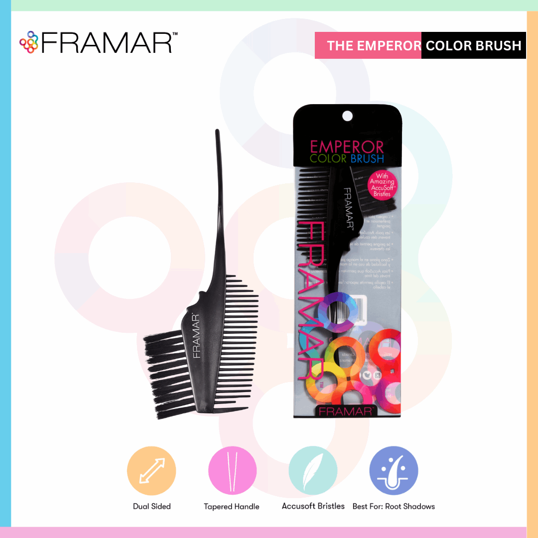 Hair Coloring Brush with Comb | Framar Emperor Color Brush