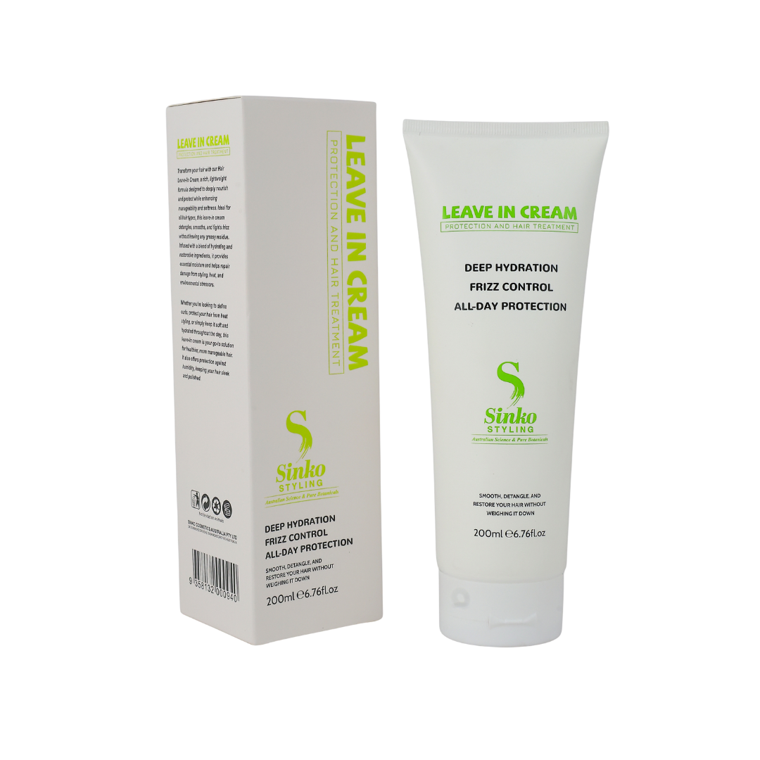 Tube of Sinko Styling Leave In Cream on a white background, Now in India at Kbiotics.