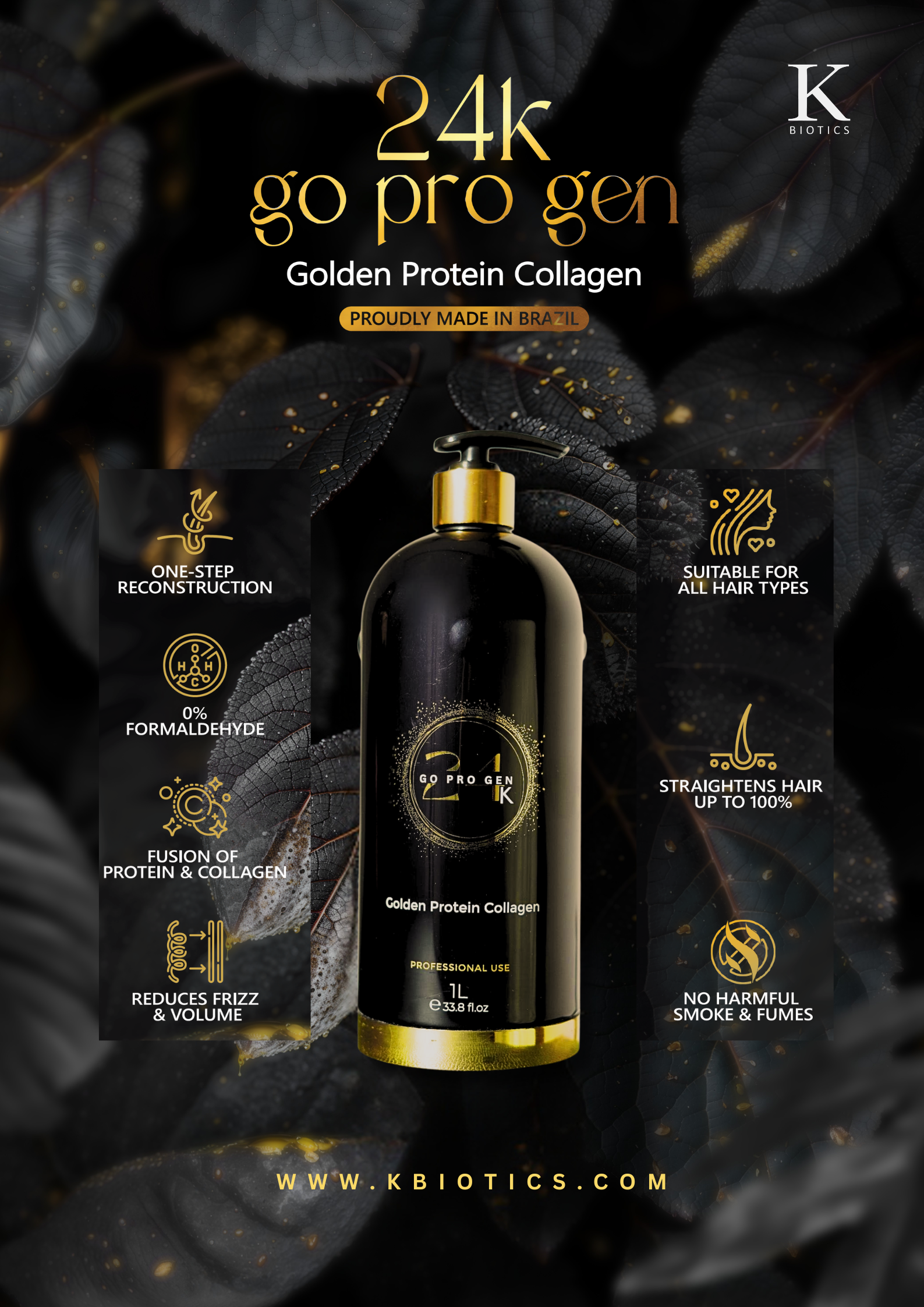 24K Gold Protien Collagen Hair Treatment