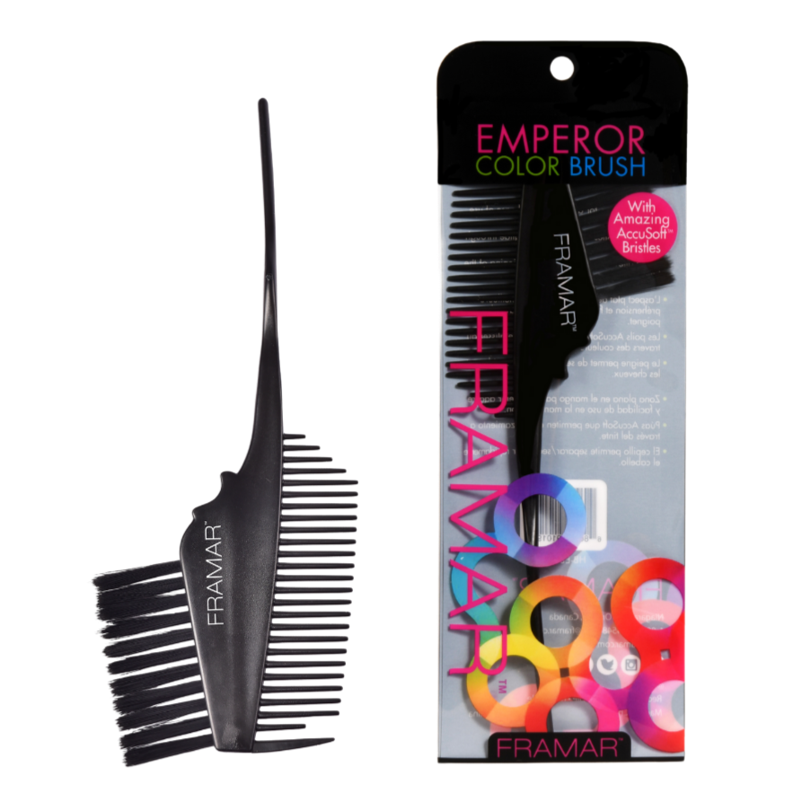 Hair Coloring Brush with Comb | Framar Emperor Color Brush